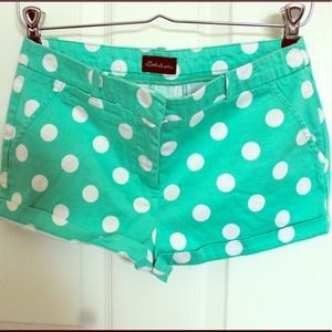 Mint Polka Dot Shorts!